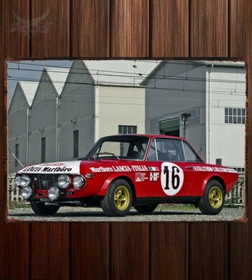 Металлическая табличка Lancia Fulvia Coupe 1600 HF Rallye (818)